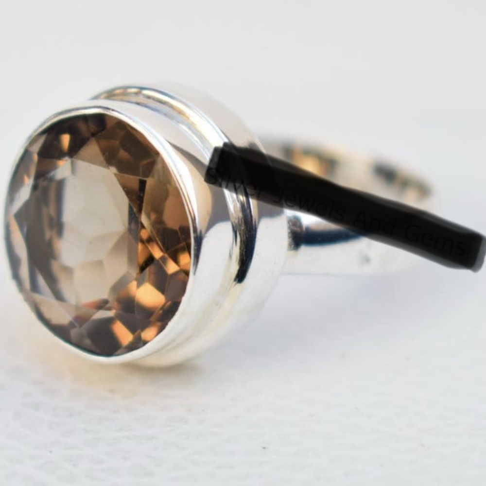 New Smoky Quartz Ring 8.5